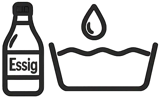 Denim in Essigbad legen, um die Farbe zu fixieren