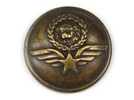 Shank button Coat of Arms, mat gold, Ø 25 mm