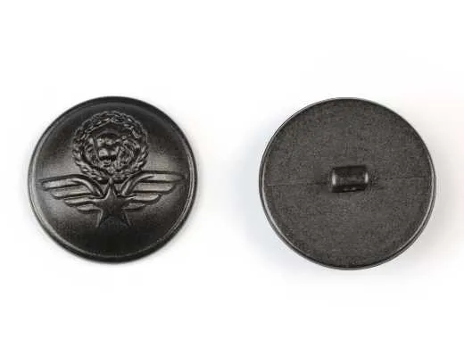 Ösenknopf Wappen, schwarzkupfer, Ø 25 mm