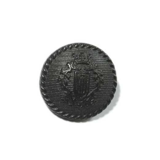Shank button coat of arms, dark grey, Ø 18 mm