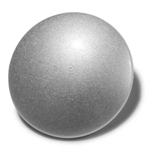 Shank button mat silver, Ø 23 mm