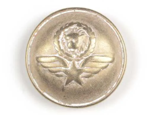 Shank button Coat of Arms, mat gold, Ø 23 mm