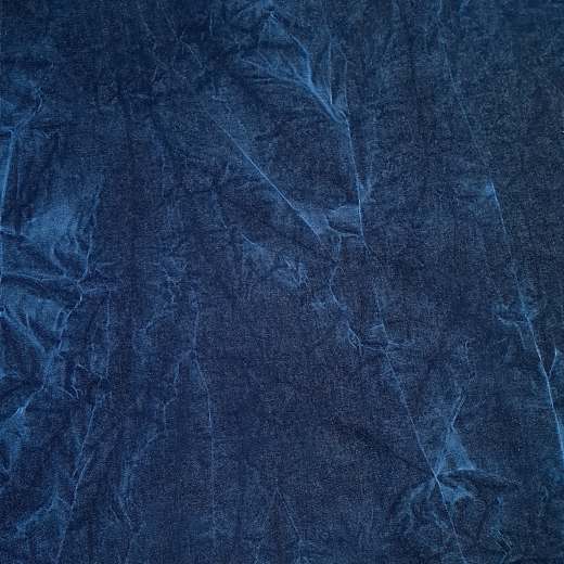 Batikdenim, dunkelblau, gewaschen (14,0 oz)