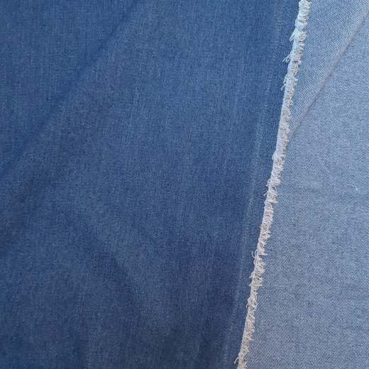 Vorgewaschener Denim, jeansblau (8,8 oz) - 63 cm lang