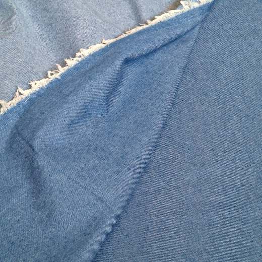 Nahaufnahme eines blauen Chambray