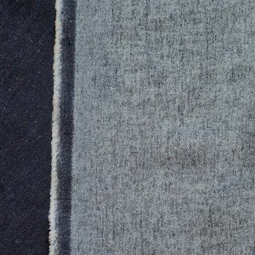 dunkelblauer Jeansstoff aus Lyocell