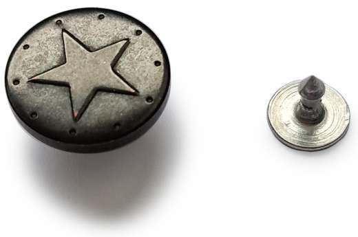 Jeansknopf schwarz Ø 17 mm