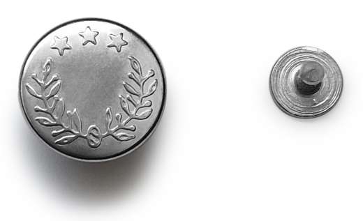 Jeansknopf silber Ø 17 mm