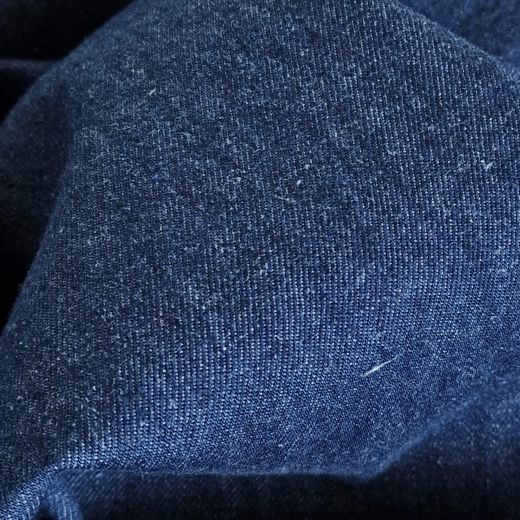 Dunkelblauer, leichter Hanf-Jeansstoff (6,8&nbsp;oz) | 73&nbsp;cm lang