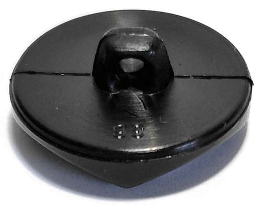 Ösenknopf Facette, schwarz, Ø 23 mm