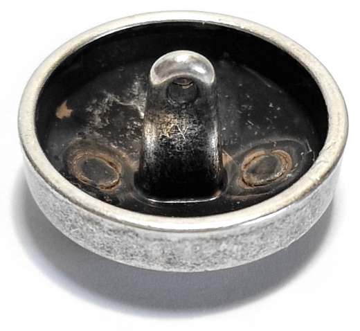 Ösenknopf mit Ring, altsilber, Ø 23 mm