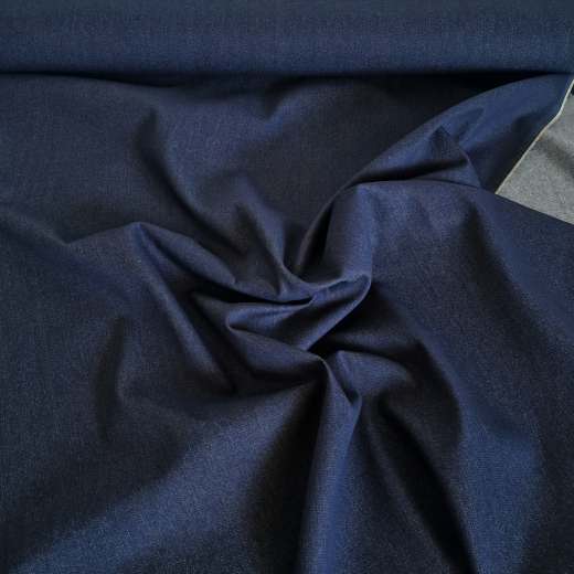 dunkelblauer Jeansstoff aus reiner Baumwolle