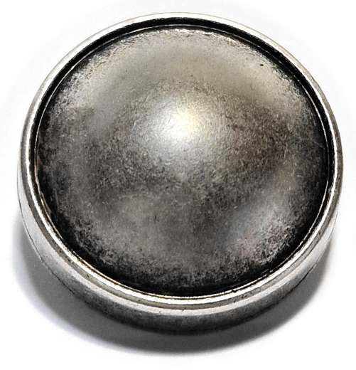 Ösenknopf mit Ring, altsilber, Ø 23 mm