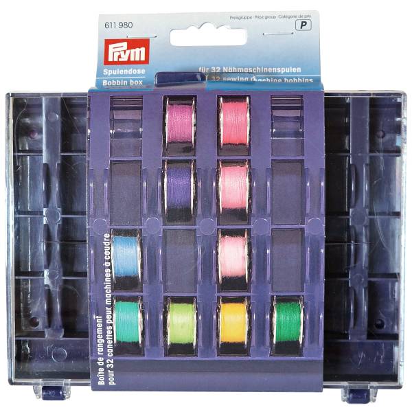 Prym Spulenbox mit Deckel | für 32 Spulen
