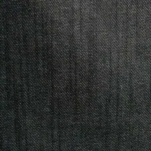 schwarzer, glänzender Stretch-Denim (8,0 oz)