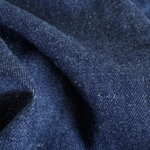 Dunkelblauer, leichter Hanf-Jeansstoff (6,8&nbsp;oz) | 73&nbsp;cm lang