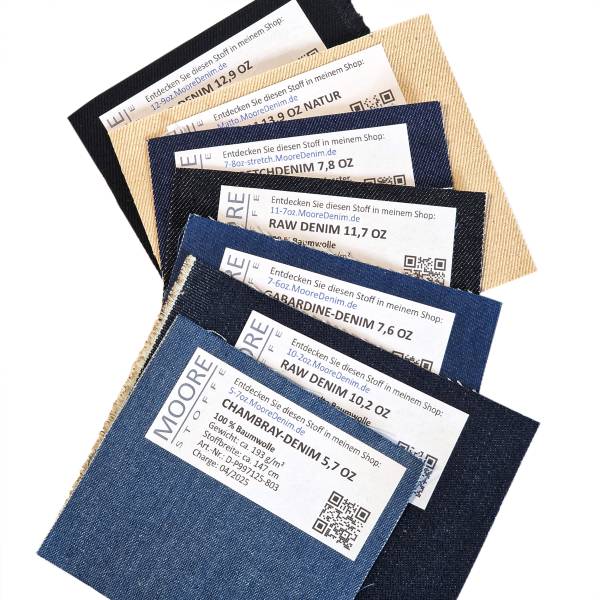 Stoffmuster Jeansstoff