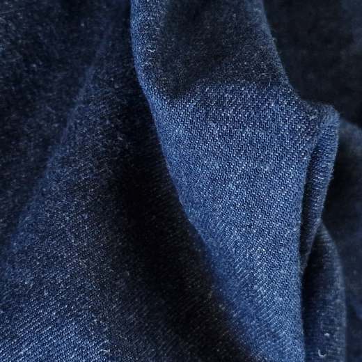 Dunkelblauer, leichter Hanf-Jeansstoff (6,8&nbsp;oz)