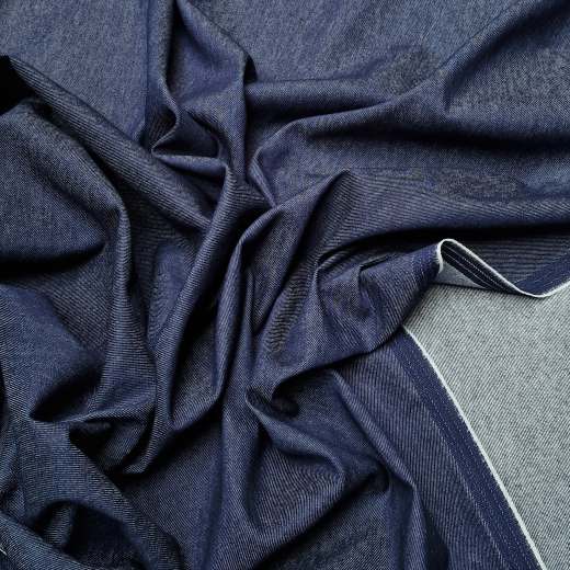 indigoblauer Stretch-Denim (7,8 oz) - 127 cm lang