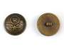 Ösenknopf Wappen, altmessing, Ø 25 mm