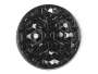 Ösenknopf Facetten, schwarz, Ø 23 mm