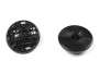 Ösenknopf Facetten, schwarz, Ø 23 mm