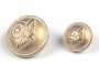 Ösenknopf Wappen, mattgold, Ø 23 mm