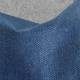 beidseitige Ansicht des mittelblauen Jeansstoffs