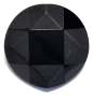 Ösenknopf Facette, schwarz, Ø 23 mm