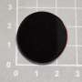 Ösenknopf schwarz mit orangefarbenem Rand, Ø 25 mm
