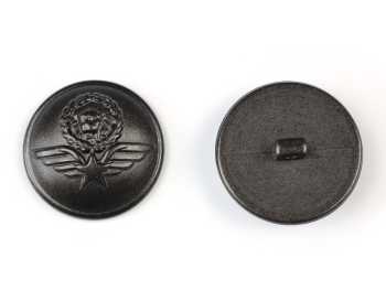Shank button Coat of Arms, mat gold, Ø 25 mm