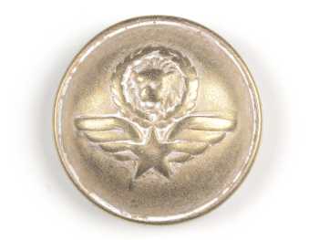 Shank button Coat of Arms, mat gold, Ø 23 mm