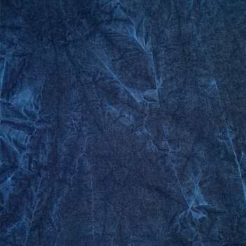 Batik dyed denim, dark blue, washed (14.0 oz)