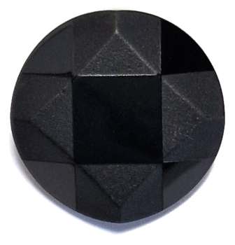 Ösenknopf Facette, schwarz, Ø 23 mm