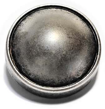 Ösenknopf mit Ring, altsilber, Ø 23 mm